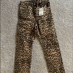 Cheetah print Zara jeans